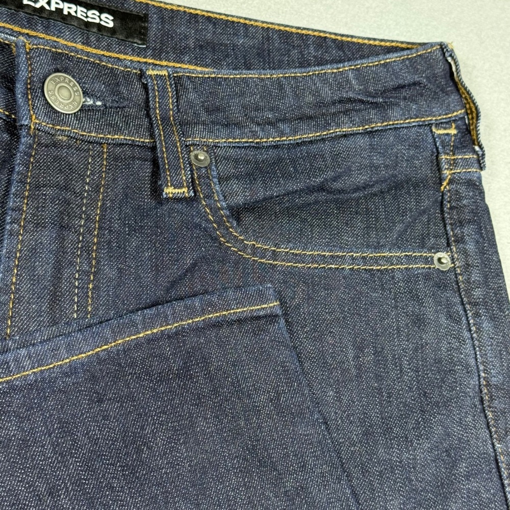 Express Slim Stretch Jeans Dark Indigo Denim Mens 32x30